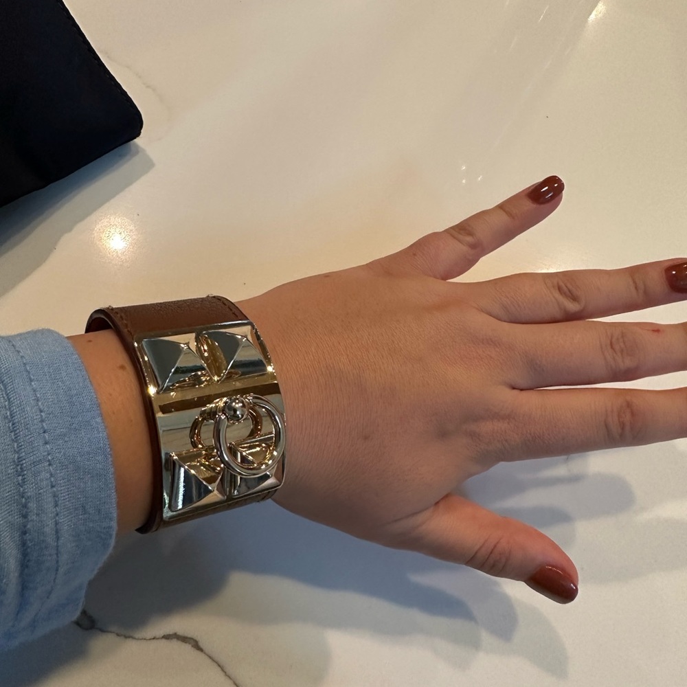 Gold plated studded bracelet